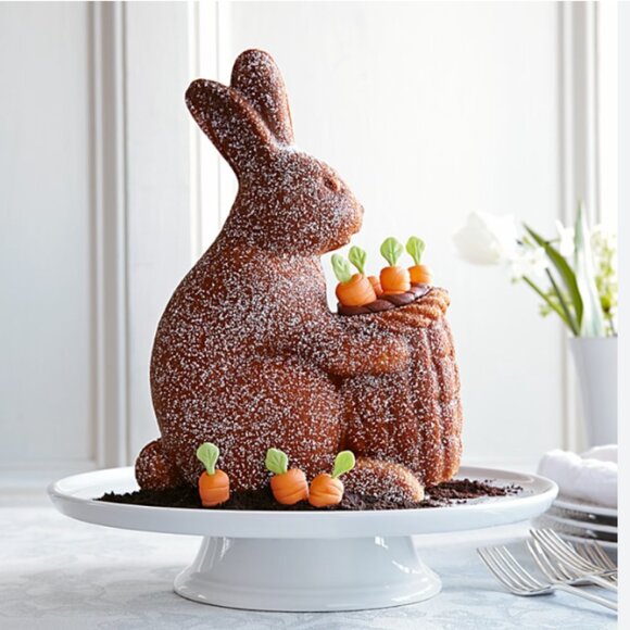 ๐ Nordic Ware Nonstick Cast Aluminum Easter Bunny Cake Pan Shape Mold - Picture 3 of 16